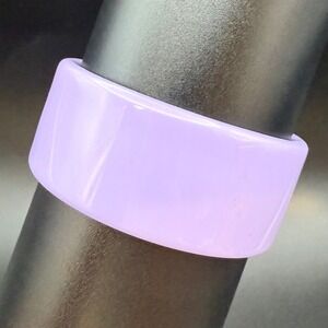Vintage Bangle Bracelet Size 8.25 Lavender Chunky Wide Light PurpleStackable